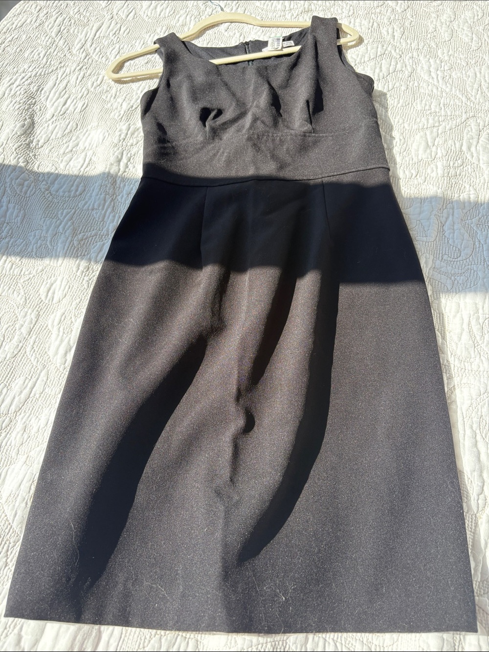 Classic Black Midi Dress - Sleeveless V-Neck